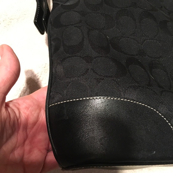 Coach Chelsea Signature Canvas Leather Trim Duffle Shoulder Bag ✅Offers Welcome - Picture 10 of 12